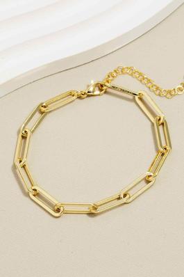 Gold Dipped Oval Chain Bracelet