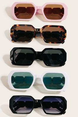 Geometric Frames Rhinestone Sunglasses