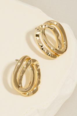 Double Oval Ring Post Earrings
