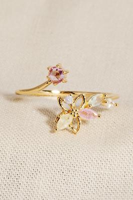 Floral Open Twist Ring