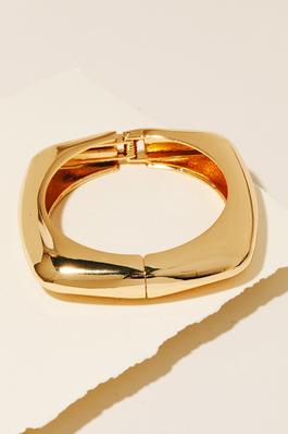 Squared Metallic Hinge Bangle Bracelet