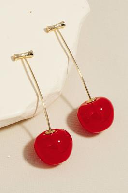 Red Cherry Drop Earrings