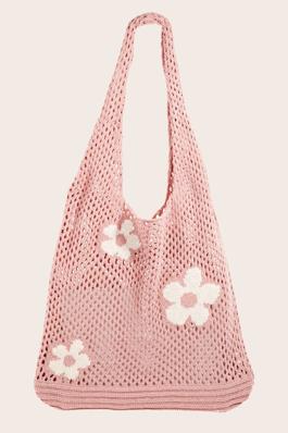 Flower Knitted Shoulder Bag