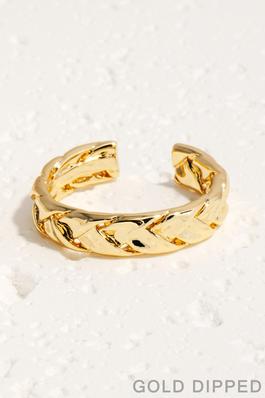 Gold Dipped Chain Braid Ring