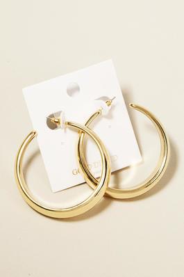 Gold Dipped Curved Hoop Earrings