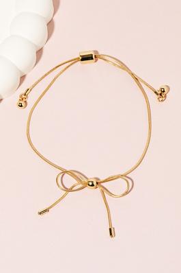 Metallic Cord Knot Charm Bracelet