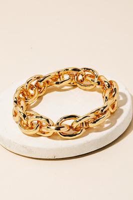 Elastic Metallic Chain Link Bracelet