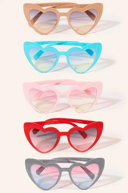 Assorted Pointed Heart Sunglasses Set