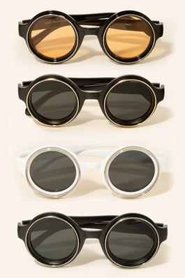 Circle Lens Frame Sunglasses Set