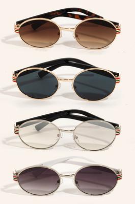 Oval Lens Sunglasses Set