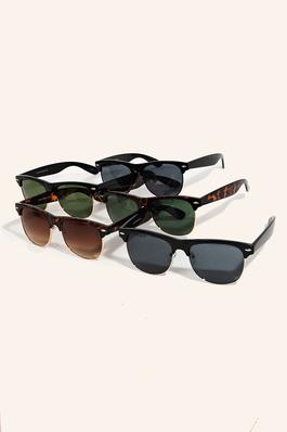 Half Rim Acetate Sunglasses Set