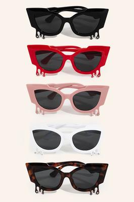 Acetate Cat Eye Drop Sunglasses Set
