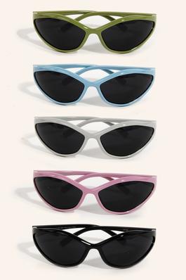 Pointed Oval Sunglasses Set