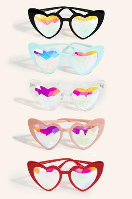 Pointed Heart Sunglasses Set