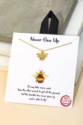Dainty Bee Pendant Necklace