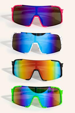 Paint Splatter Shield Sunglasses Set
