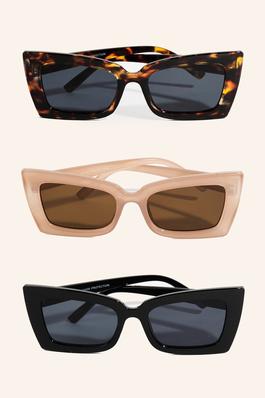 Rectangular Acetate Sunglasses Set