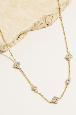 Dainty Chain Clover Charm Necklace