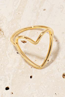 Metallic Wire Heart Band Ring