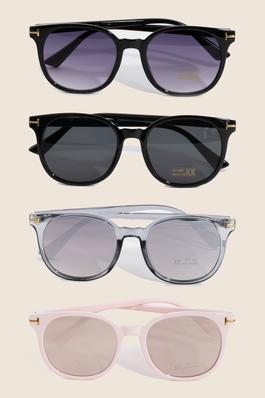 Thin Frame Round Lens Sunglasses