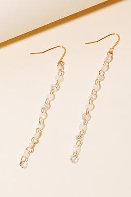 Mixed Glass Beaded Chain Dangle Earrings