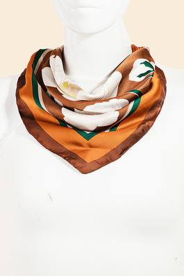 Flower Pattern Square Scarf