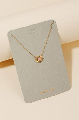 Intricate Opal Heart Pendant Necklace