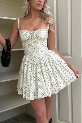 Polka Dots Bustier Mini Dress