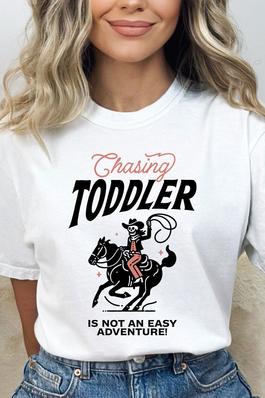 Chasing Toddler Not Easy Comfort Colors Tee 