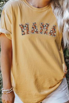 Fall Floral Mama Comfort Colors Tee