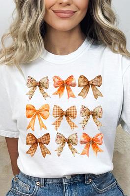 Fall Pattern Bows Comfort Colors 