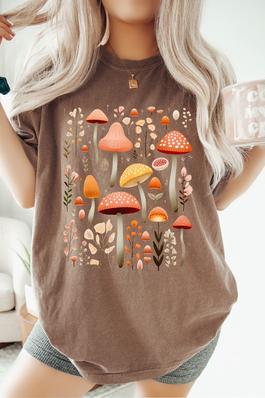 Fall Mushroom Comfort Colors Tee 