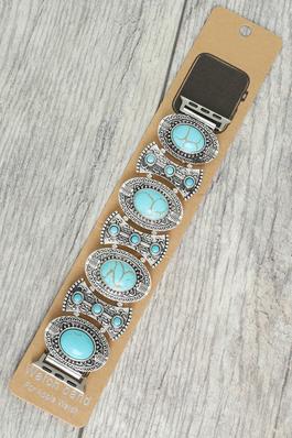 WESTERN OVAL TURQUOISE APPLE WATCH BAND