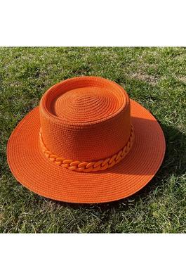 Summer Candy Girl Beach Travel Chain Straw Wide Brim Sun Hats