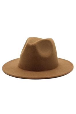 Solid Simple Flat Brim Fedora Hats