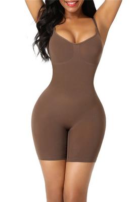 Adjustable Strap Fitted Hip Lifting Seamless Bodysuit