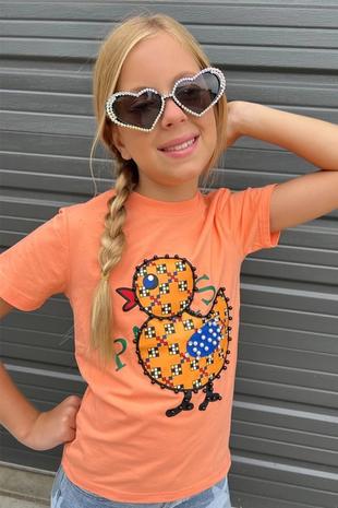 ORANGE BLOUSE WITH DUCK
