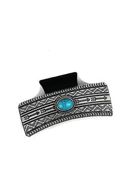 WESTERN STYLE TURQUOISE CASTING HAIR CLAW