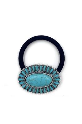 WESTERN STYLE TURQUOISE HAIR TIE
