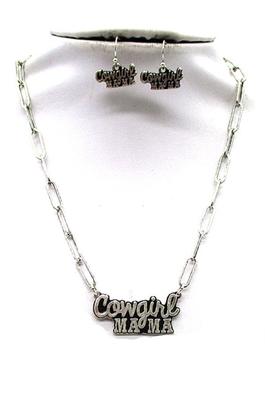 WESTERN COWGIRL MAMA CHAIN NECKLACE