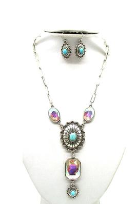 WESTERN CONCHO CHAIN NECKLACE