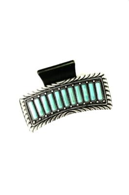 WESTERN DESIGN TURQUOISE STONE HAIR CLAW