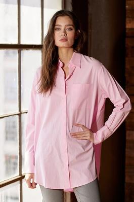 Solid Woven Oversized Shirt withe Split Back Detail