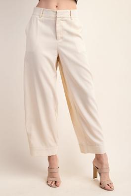 Tailored High Waist Cropped Pants