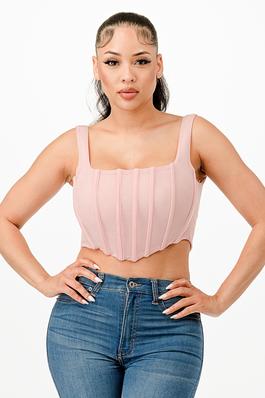 Back Lace Up Corset Top
