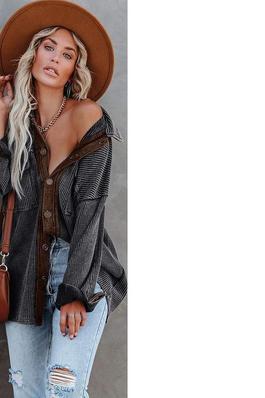 SINGLE BREASTED PATCHWORK LONG SLEEVE CARDIGAN