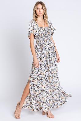 Femme Floral Printed Long Dress