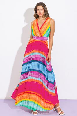 A printed woven maxi dress