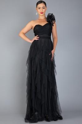 TUBE TIERED TULLE DRESS WITH BACK LACING