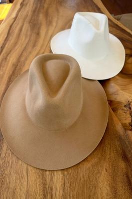 Stiff brim rancher hat in  Australian wool